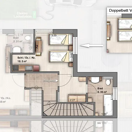 -neubau- 24 Qm Studio-apartment شقة *